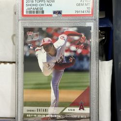 2018 Topps Now Shohei Ohtani Japanese PSA 10 RC