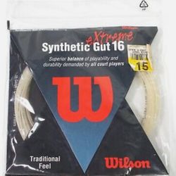 4 Wilson String 16 Gauge Tennis Racquet Racket