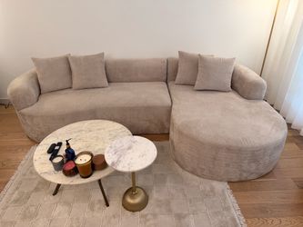 Sectional 109” inch mocha color