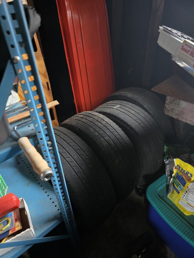 FREE โ 8 Used Tires (Little to No Tread) โ Good for Projects / Crafts / Yard Use