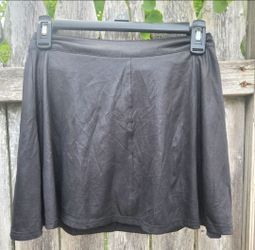 Swoon Black Faux Leather Mini Skirt