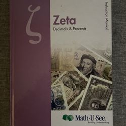 Math U See Zeta Decimals And Percents Instruction Manual