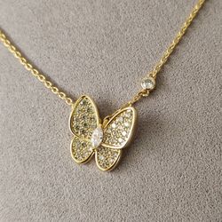 VCA Butterfly Necklace Zirconia Stone 