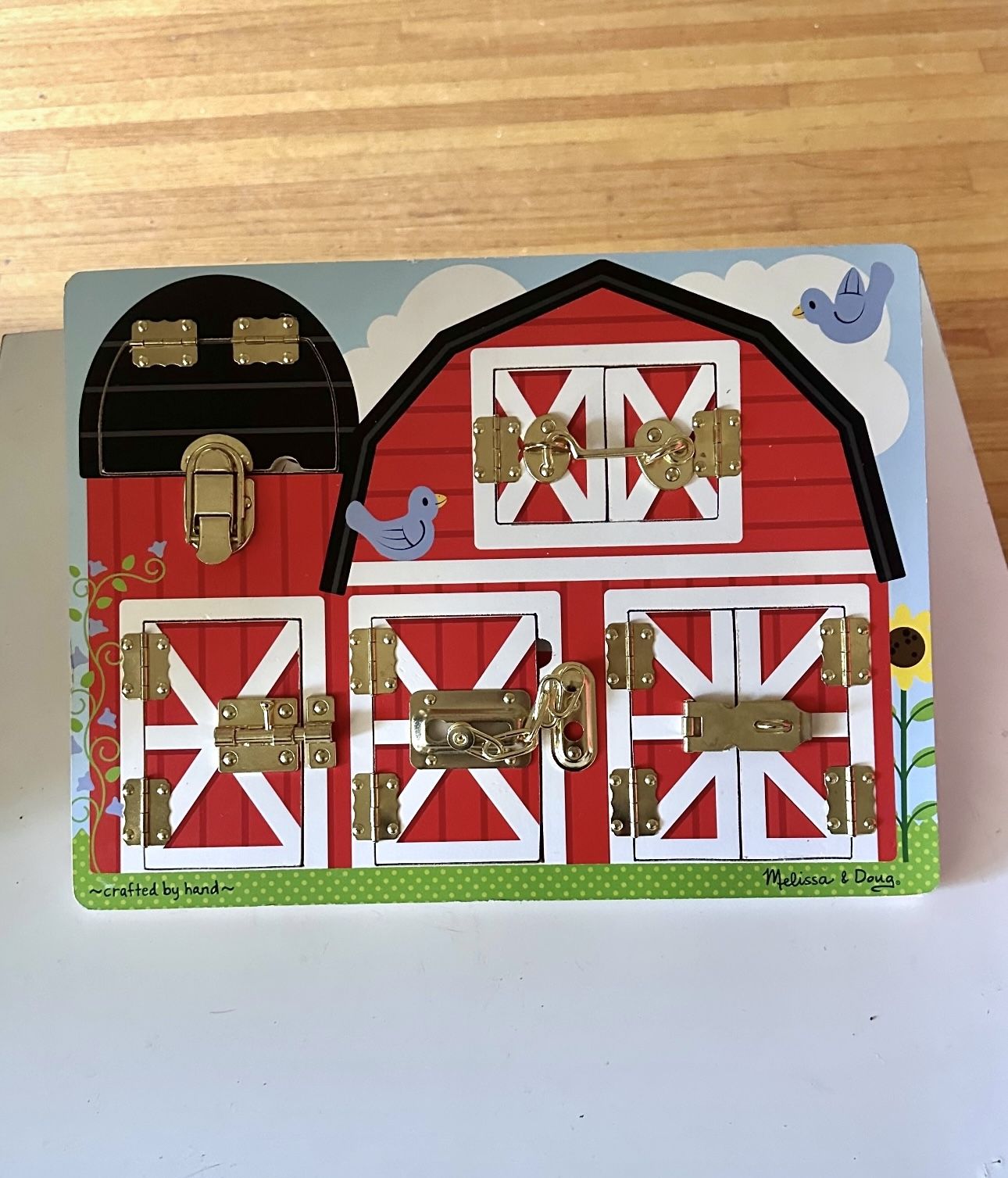 Kids Melissa Doug Latches Wooden Activity Board