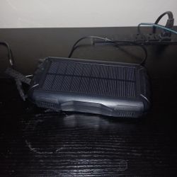 Power Bank With Solar Panel And Flashlight 