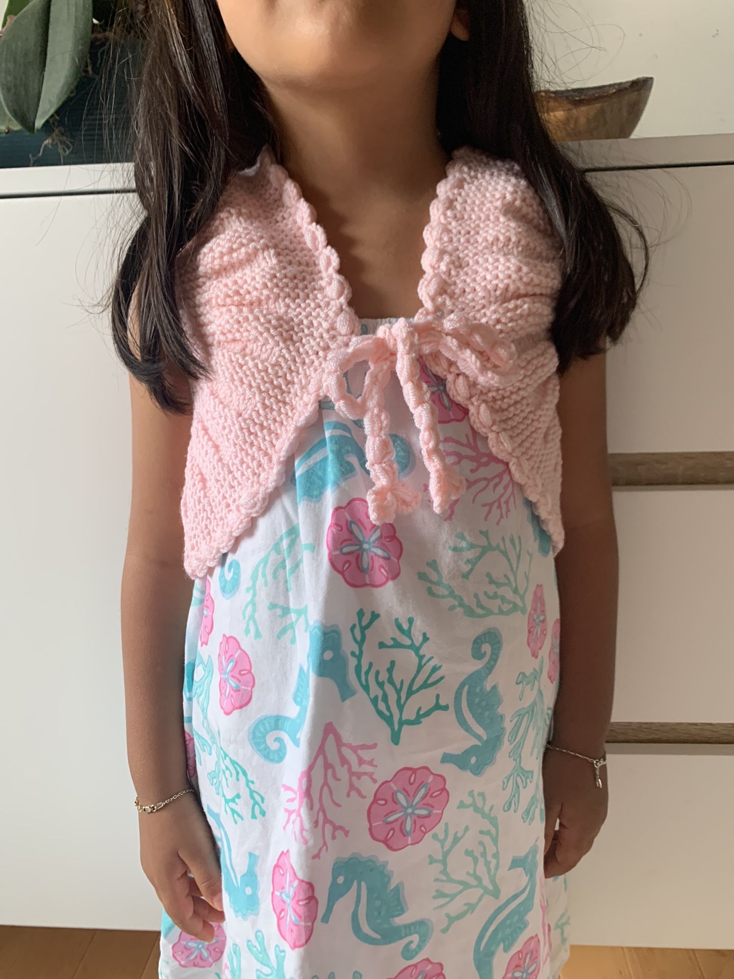 Fashionable Hypoallergenic Pink Sweater Vest 2-4 Years Old