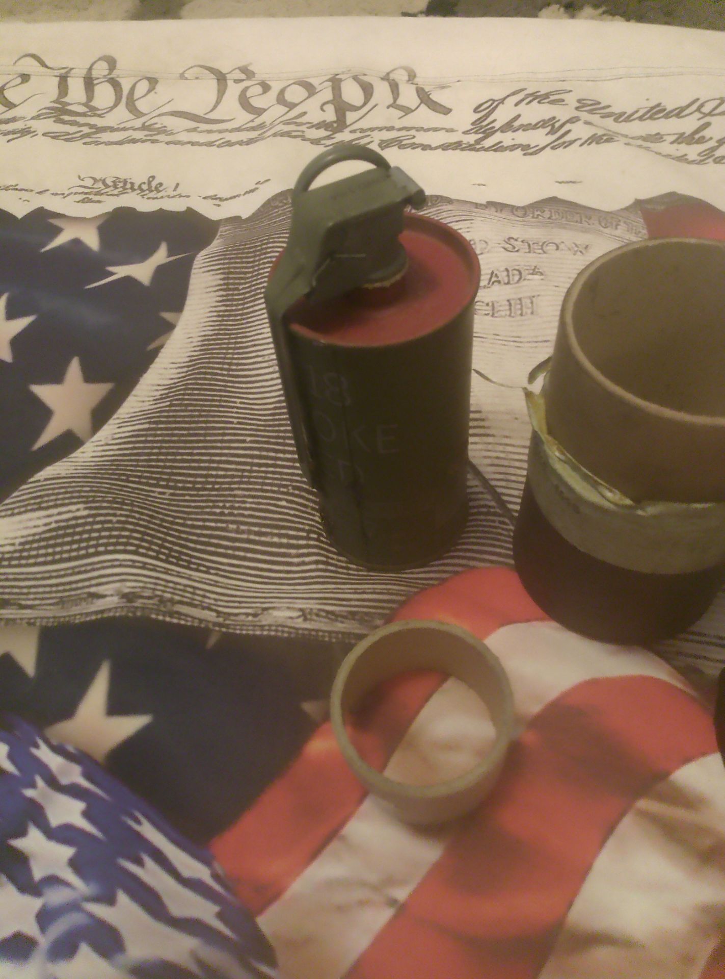 M-18 military red smoke grenade