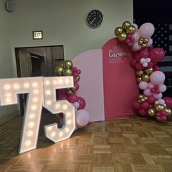 Backdrop Garland Marquee Numbers