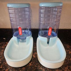 Small pet food and water dispensers