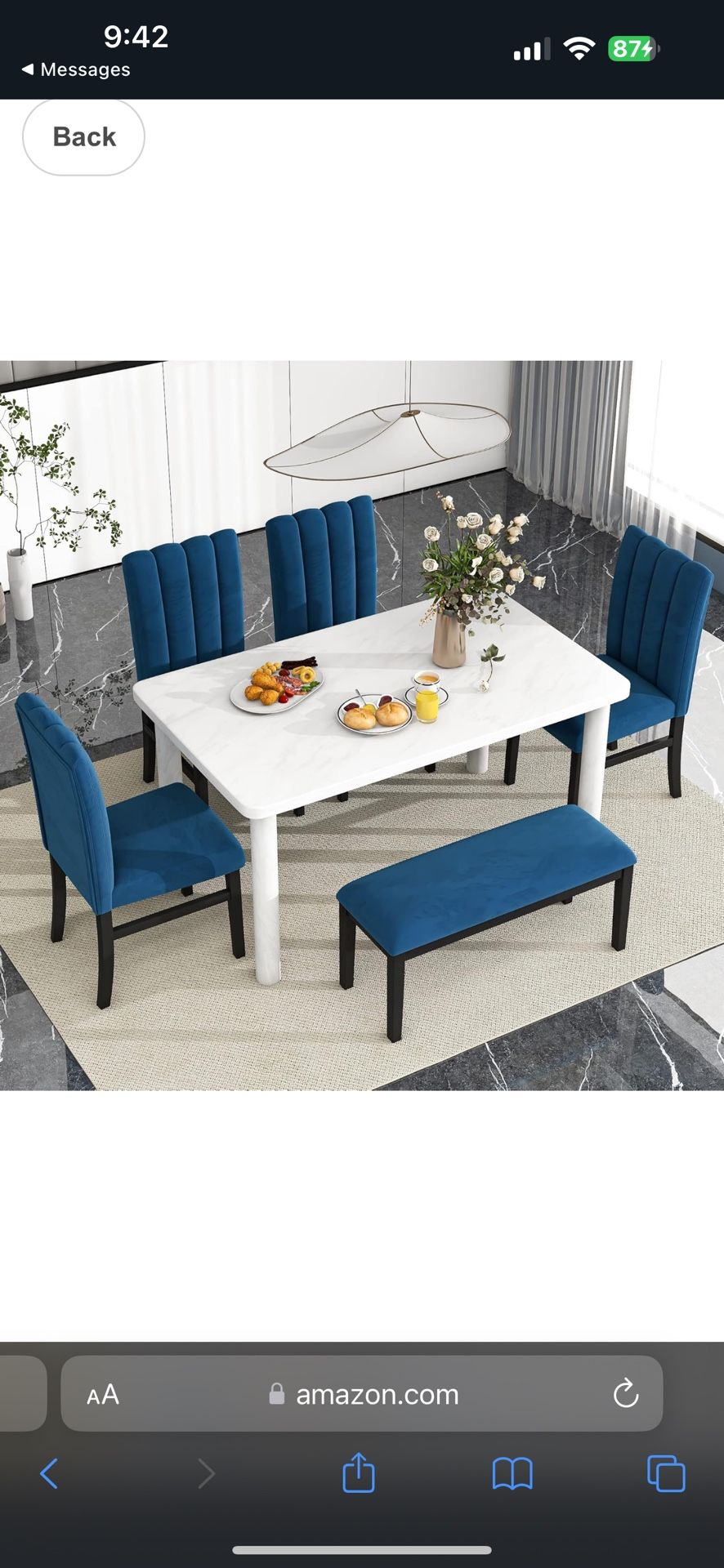 White Luxury Dining Table