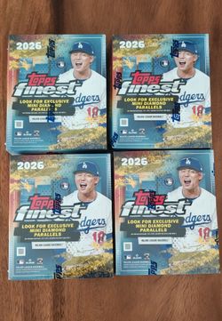 2026 Topps Finest Baseball Blaster Box Lot of 4