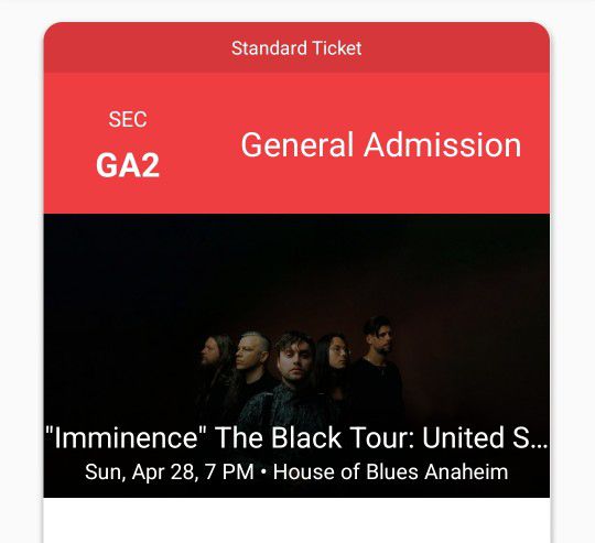 Imminence Concert Tickets