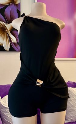 Black and Gold Jumpsuit/ Bodysuit S-M-L