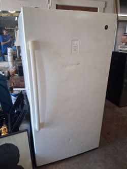GE Upright Freezer White