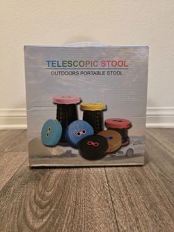 Telescopic Sitting Stool Black