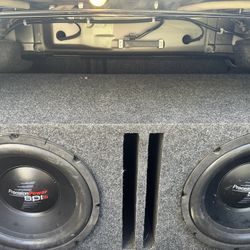 2 12inch Subs with box and amp 