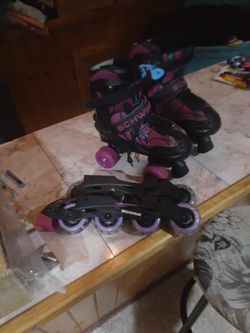 SKATES Girls Size 1-4 ☆Adjustable☆ w/in-line skate attachment 