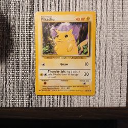 Original Base Set 1999 Yellow Cheek Pikachu  58/102