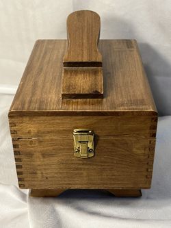 Vintage Executive Shoe Shiner Box Dovetail Joined.