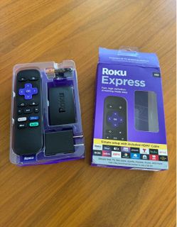 Roku Express HD Media Player with Remote & Cables - Brand New in Box!