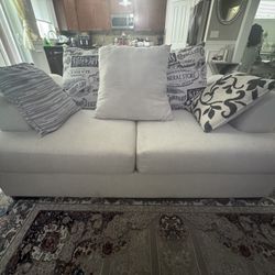 Double Sofas In Cream
