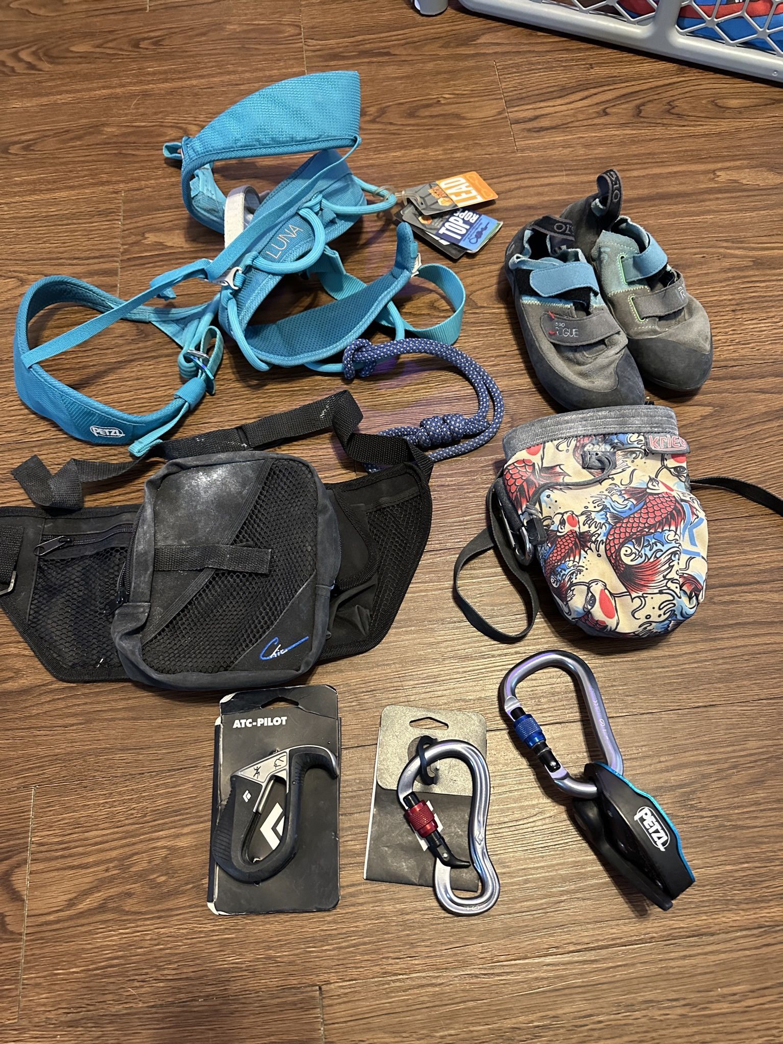 Rock Climbing Gear and Shoes Brand New and Used