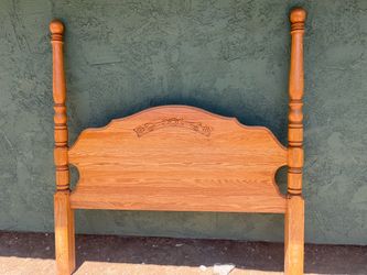 Farmhouse Wooden Four-Poster Bed Headboard