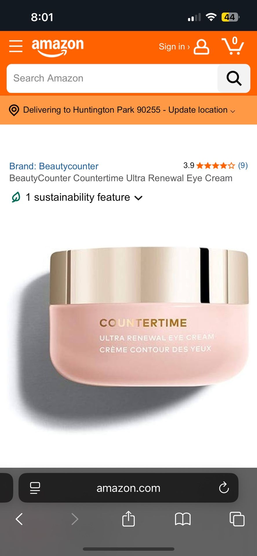 Beauty Counter Eye Lotion 238