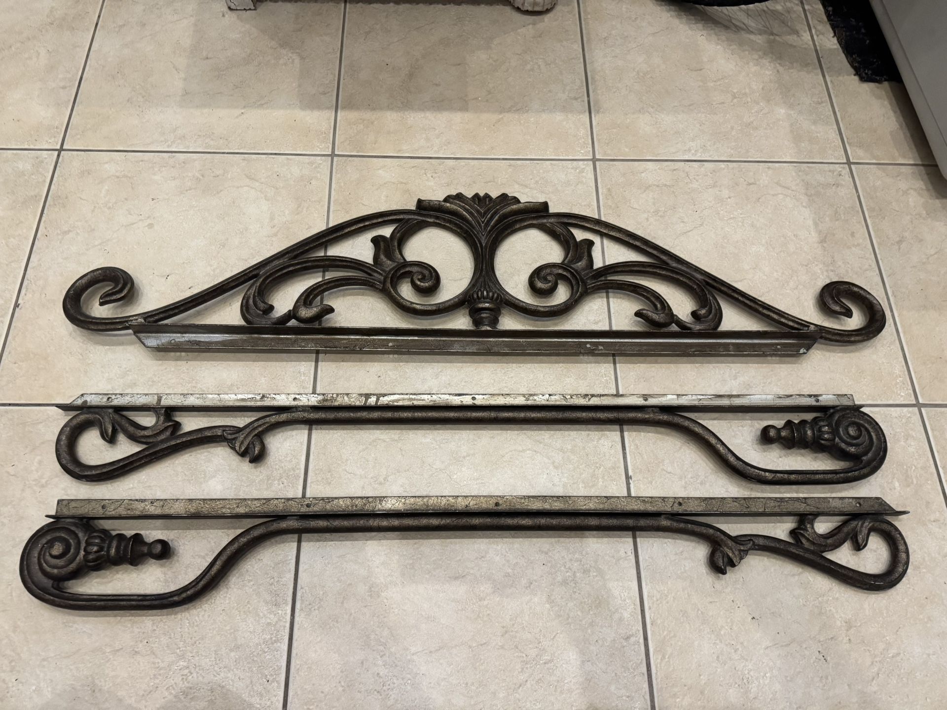 Metal Wrought Iron Decorative Wall Art (3) Pieces