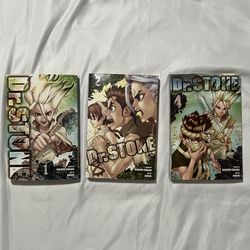 Dr. Stone Volumes 1,2, & 4 | Manga , Anime