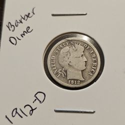 1912 D Barber Dime