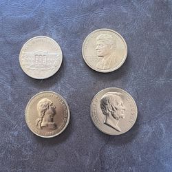 Bronze Presidential Medallions - Set Of Four