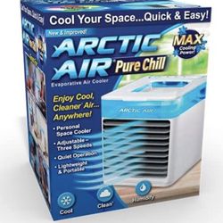 Ontel Arctic Air Pure Chill Evaporative Ultra Portable Personal Air Cooler with 4-Speed Air Vent