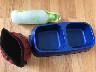 Pet travel water and food bowls/dispenser