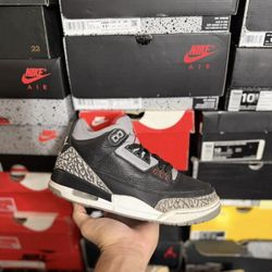 2018 Jordan Black Cement 3s size 8 USED 