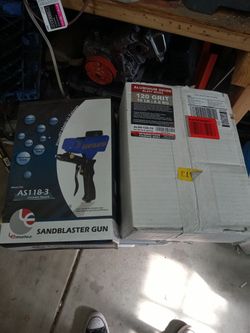 Sandblasting Gun And Sand