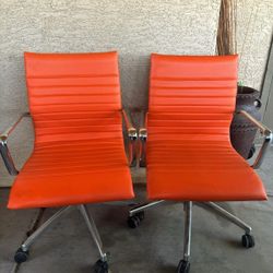 Office chairs with chrome armrests 