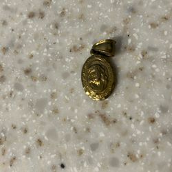 Gold Plated 14k Jesus Pendant