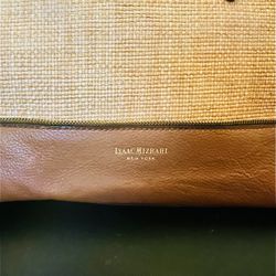 Isaac Mizrahi New York Bag | Brown Leather Purse | Two Toned Tote