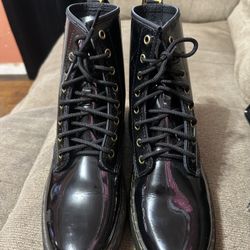 Dr. Martens 1460 8 Eye Patent Boots.