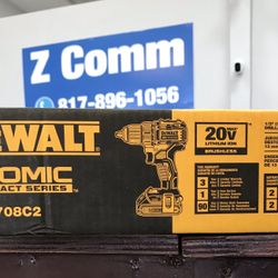 Dewalt 1/2” Drill Driver Kit With 2 Batteries 1 Charger 1 Bag DCD708C2 New In Box