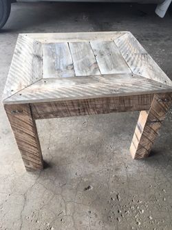 Wood end table