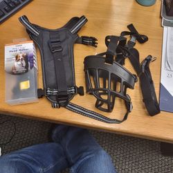 Medium Sized Dog Accessories.  New Dog Harness Head Halter Muzzle Collar 