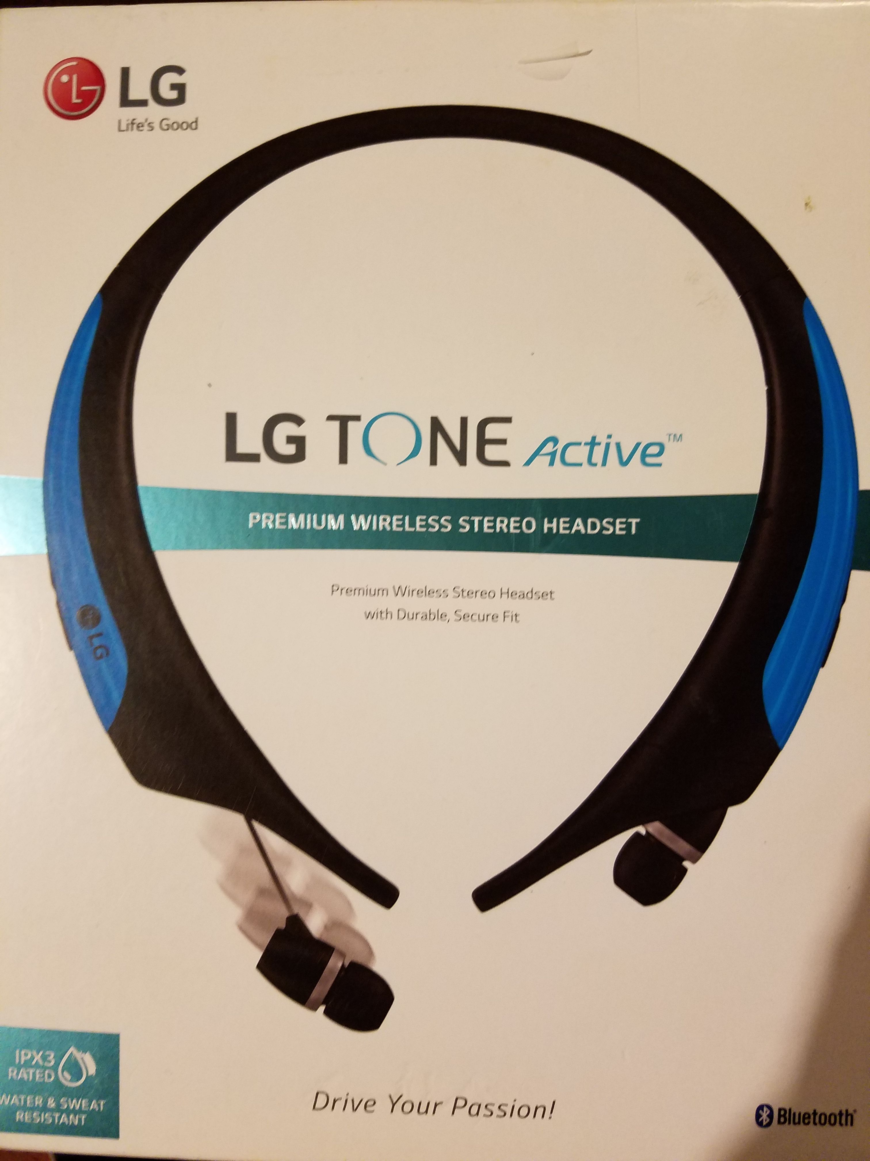 LG TONE Active HBS-850 Headset - Earphones with mic - in-ear - around the neck design - wireless - Bluetooth
