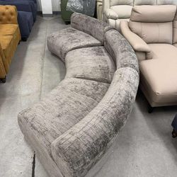 Christopher Knight Home - Modular Compressed 3-Seater Sectional Sofa, Wide Foam Curved Upholstery Seat & No Assembly Required - Dark Brown