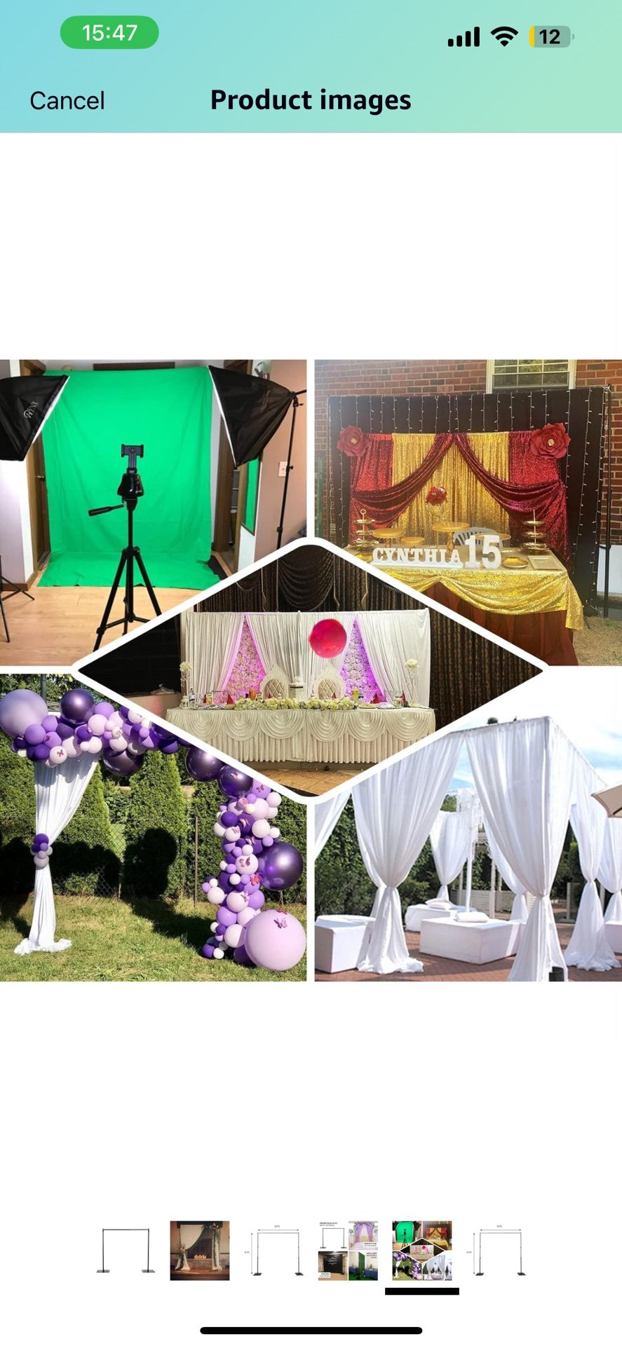 Efavormart 10ft x 10ft Heavy Duty Pipe and Drape Kit Backdrop Support with Metal Steel Base for Wedding, Party, Event, Photography, and Exhibition Dec