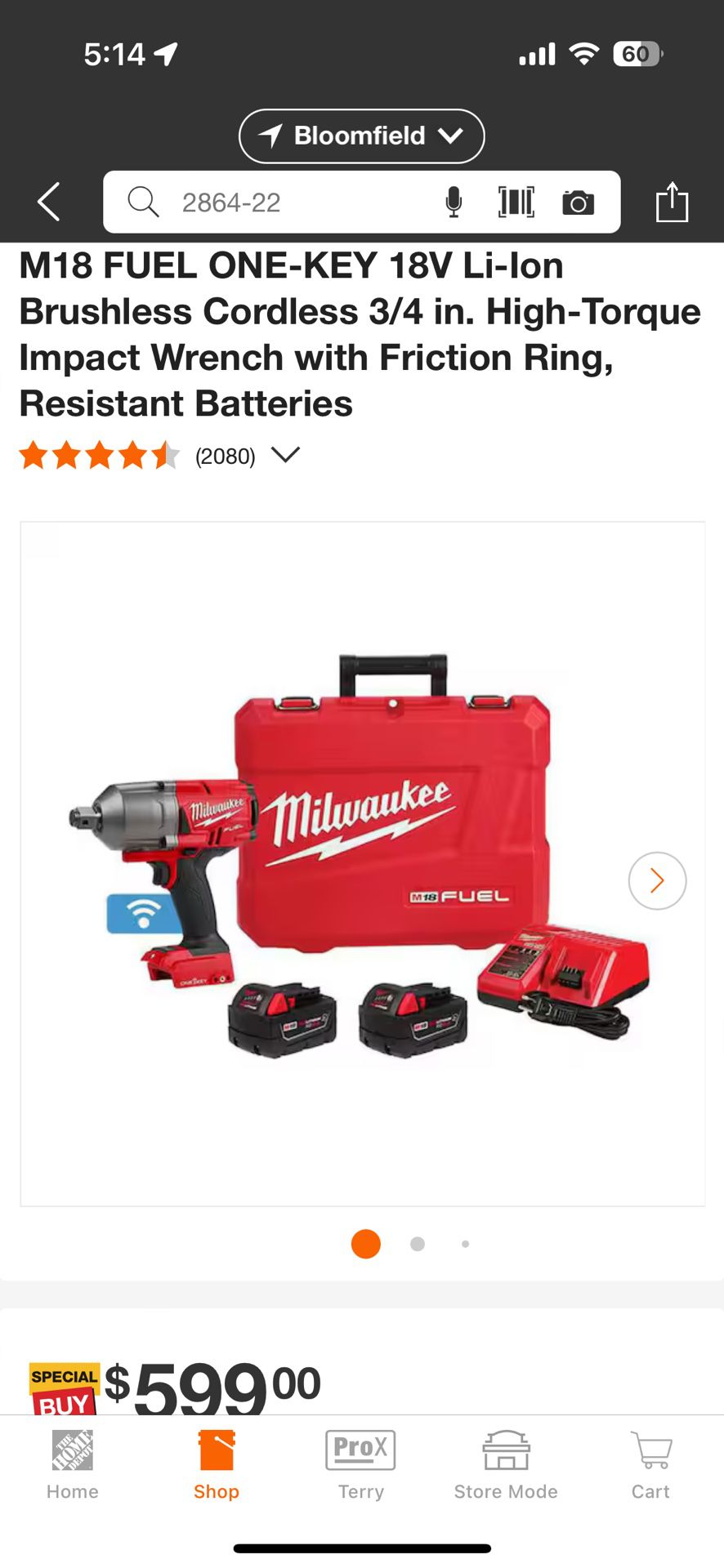 Milwaukee 2864-22 3/4 in. High-Torque Impact Wrench