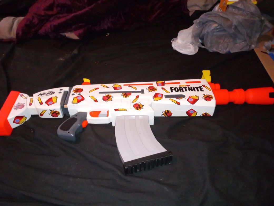 Fortnite Nerf AR-Durr Burger 🍔 Blaster Motorized Working Rare