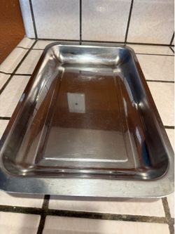Stainless steel serving platter