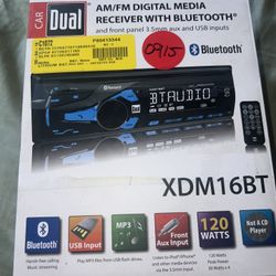 Car Dual Am/Fm Digital Media Receiver With Bluetooth
